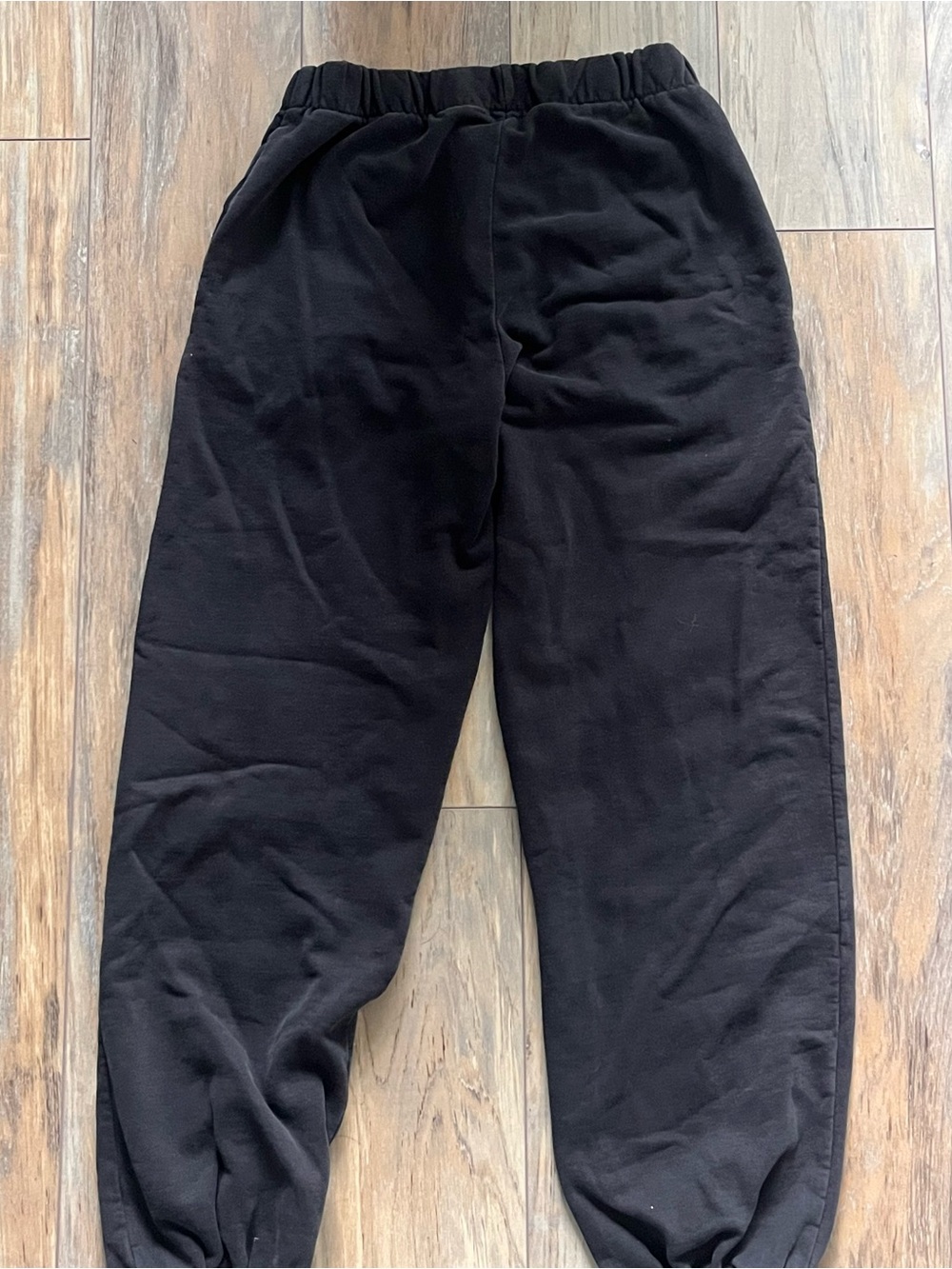 Brandy Melville Black Joggers with Pink 'New York' Embroidery - Picture 2 of 2